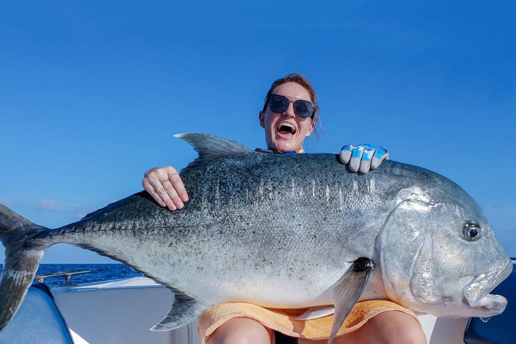 Gts Fish Giant Trevally Gold Coast - True Blue Fishing Charters Gold Coast