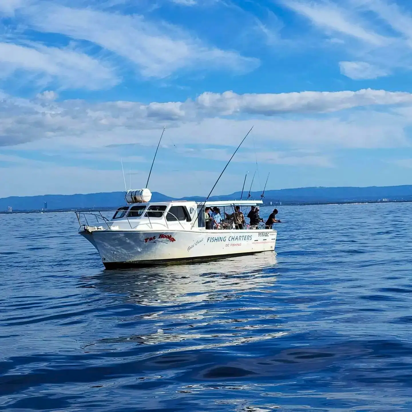 Fat Hooker fishing charter boat Gold Coast – large 16-passenger vessel built for offshore deep sea fishing.