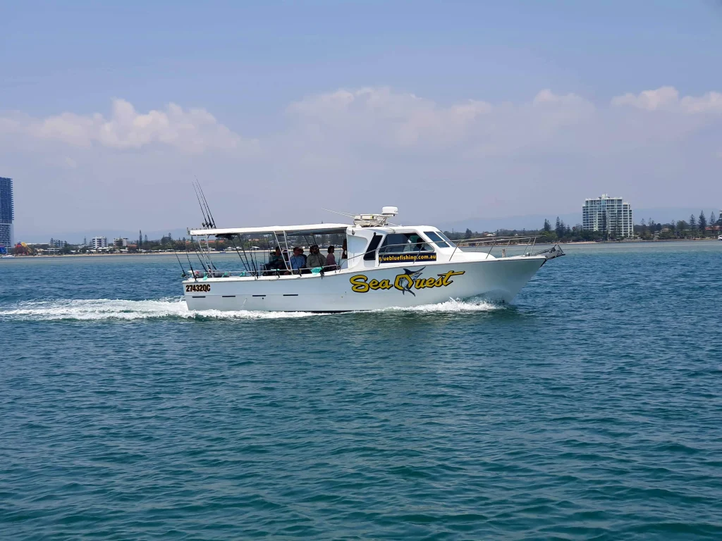 Anglers fishing from MV SeaQuest on a Gold Coast deep sea charter