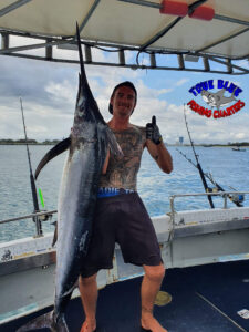 Marlin caught on true blue fishing charters