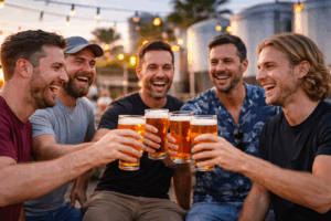 Drinking craft beers on the Gold coast