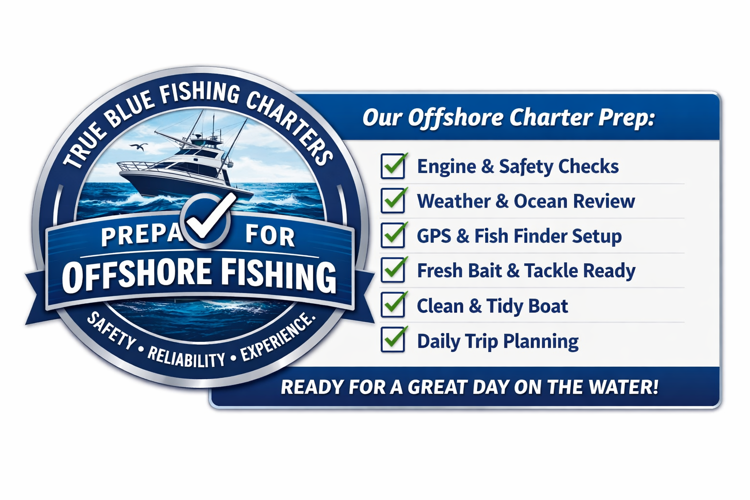 true blue fishing charters preperation checklist